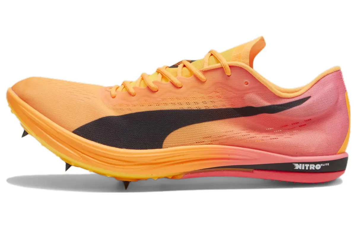 PUMA Breathable Low top Training Running Shoes Men's Orange Black
