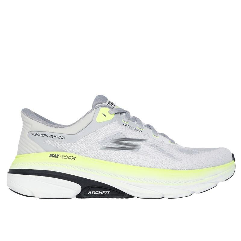 Skechers Goran Max Cushioning Arch Fit Low top Running Shoes Men’s Light Gray