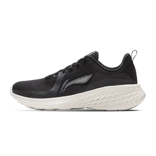 Li Ning Cushioning Abrasion Resistant Lightweight Low top Casual Running Shoes Women's Black