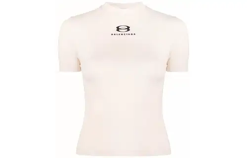 Balenciaga T Shirts Women's White Crew Neck Moderate