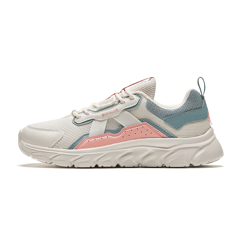 Anta Comfortable Cushioning, Wear Resistant Low top Running Shoes Women’s White Pink Cyan