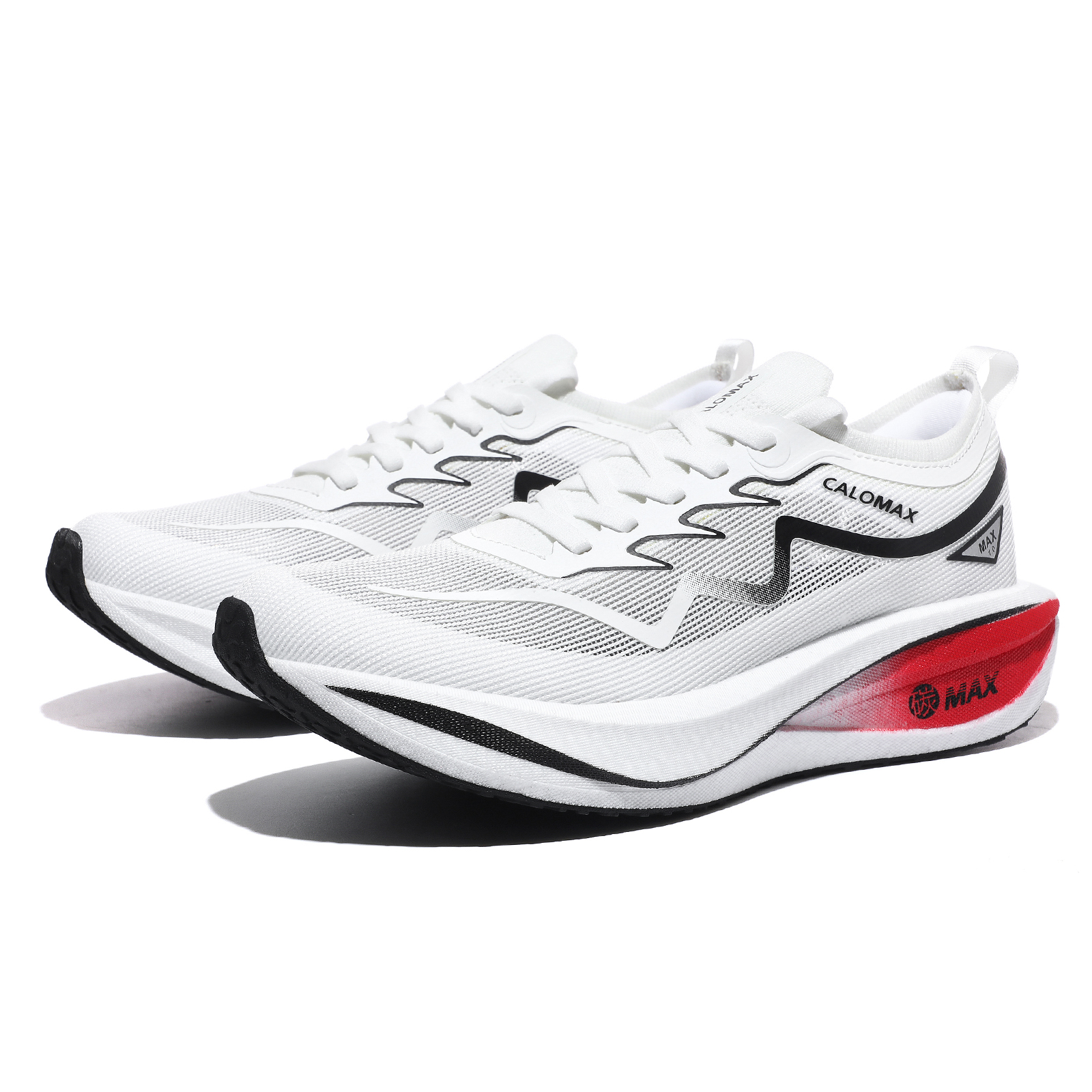CALOMAX Running Shoes Unisex Low Top Red, Black