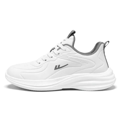 Warrior Black Warrior Leather Waterproof Classic Versatile Sports Shoes Lightweight and Comfortable Jogging Shoes Thick Sole Increased Wear-Resistant Casual Shoes Low-top Lace-up Running Shoes Men's Style