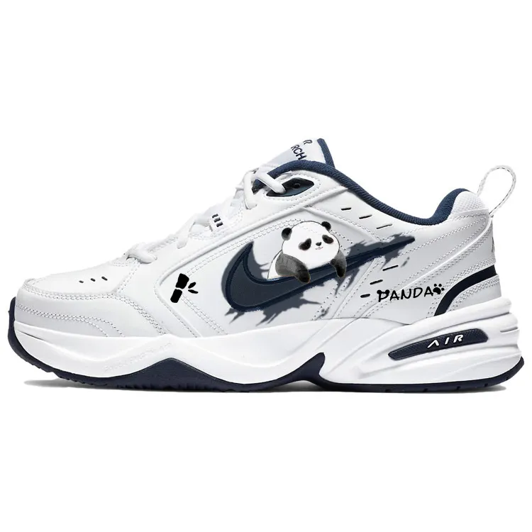 Nike Air Monarch 4 Slip Resistant Abrasion Resistant Low top Chunky Sneakers Unisex Blue White