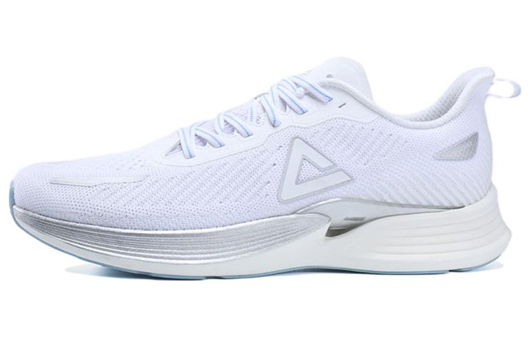 PEAK Racing Collection Cushioning Breathable Low top Running Shoes Men’s All White
