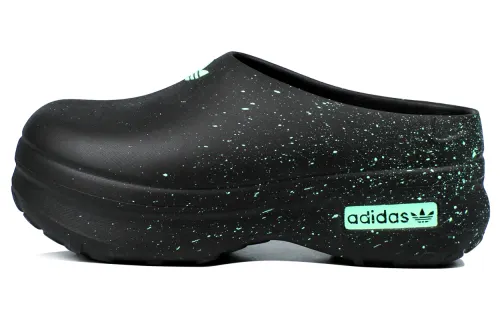 Adidas Originals AdiFOM Stan Smith Mule Rubber Sole Slip Resistant Closed Toe Slippers Women's Black Green
