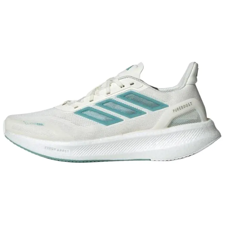 Adidas PUREBOOST 5 Fabric Low top Casual Physical Fitness Test & Exam Running Shoes Unisex White Green