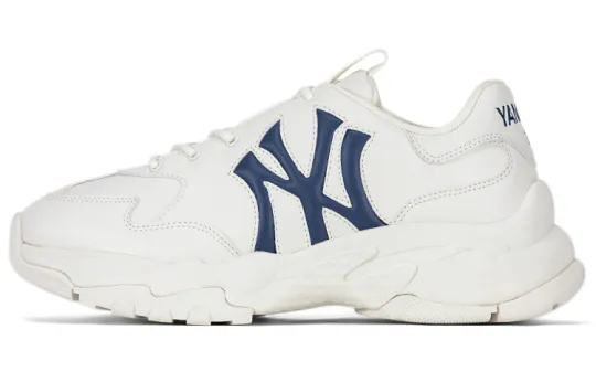 MLB Big Ball Chunky 3D New York Yankees Height Increasing Low top Chunky Sneakers Unisex White