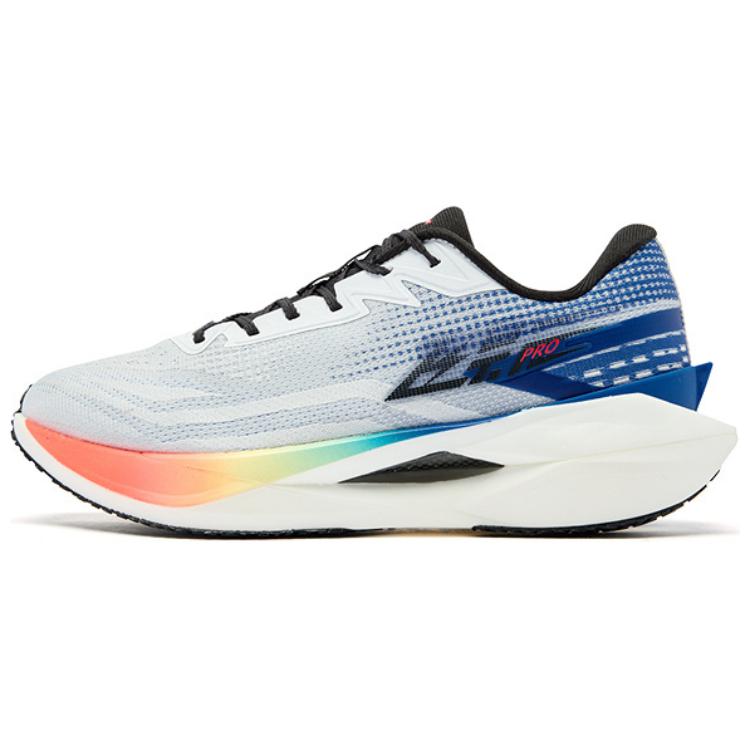 QIAODAN Flying Shadow PRO Slip Resistant Abrasion Resistant Low top Carbon Plate Running Shoes Men’s White Blue