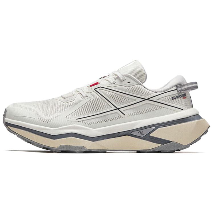 Anta Peregrine Falcon Fabric Slip Resistant Cushioning Low top Trail Running Shoes Men's Beige