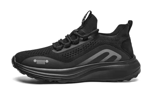 Jippo JEEP SPIRIT Cushioning Breathable Lightweight Cushioning Breathable Lightweight Low top Running Shoes Men's Black