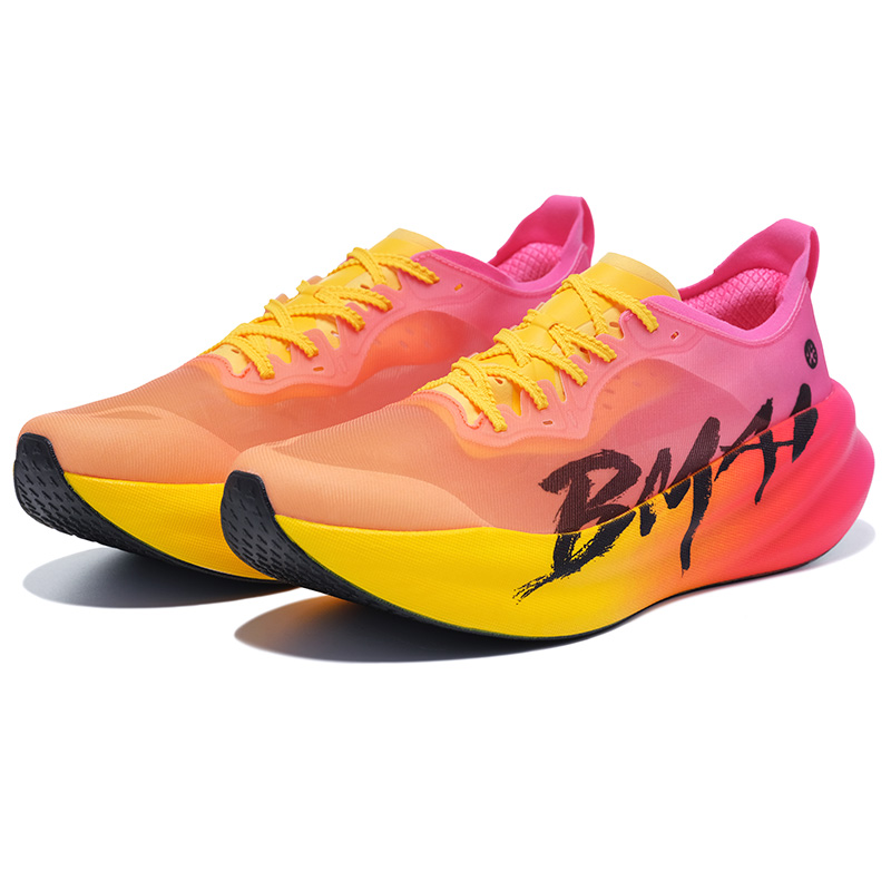 BMAI Jingtan 3.0 Turbo Low Top Running Shoes Unisex Yellow Red Pink