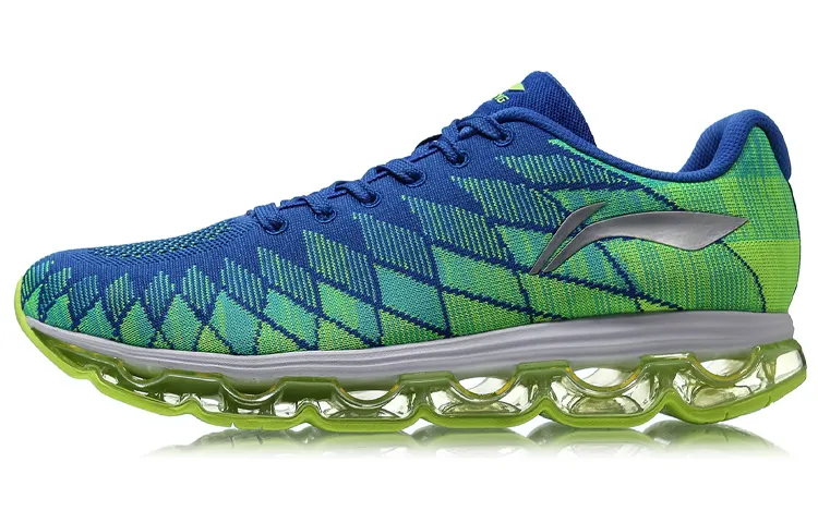 Li Ning Shadow 1.0 Cushioning Slip Resistant Breathable Low top Running Shoes Unisex Blue Green