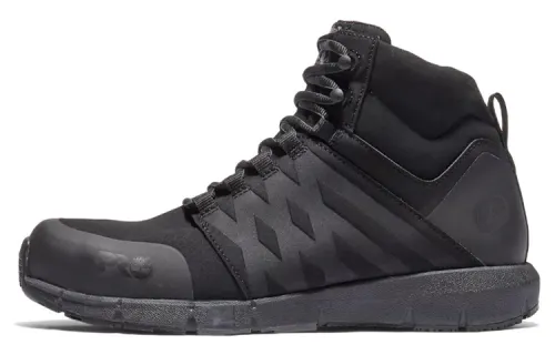 Timberland Radius Mid Composite Leather Waterproof Abrasion Resistant Cushioning Crew Outdoor Boots Men's Black