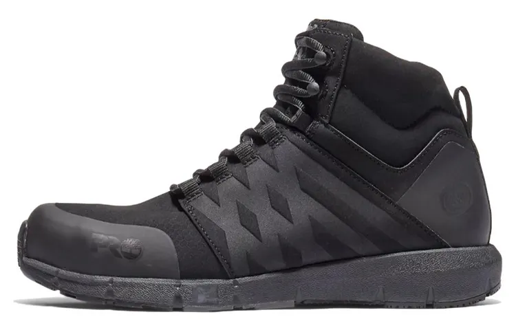 Timberland Radius Mid Composite Leather Waterproof Abrasion Resistant Cushioning Crew Outdoor Boots Men's Black