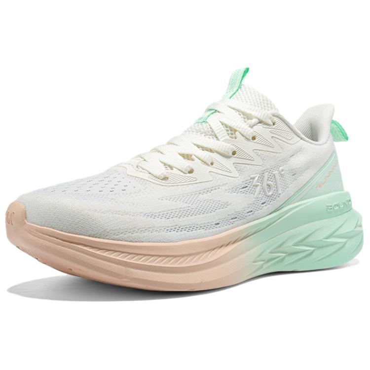 361° Abrasion Resistant Breathable Cushioning Low top Casual Sprint Running Shoes Women’s White Green