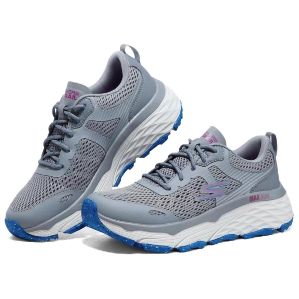 Skechers Women’s GO Cushioning Breathable Low top Running Shoes Women’s Gray Blue