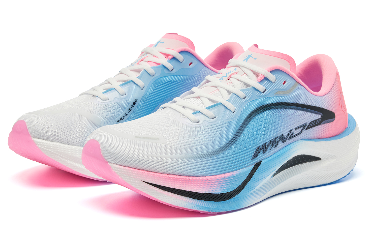 QIAODAN Strong Wind 2.0 Running Shoes Men’s Low Top Jordan White Fresh Blue