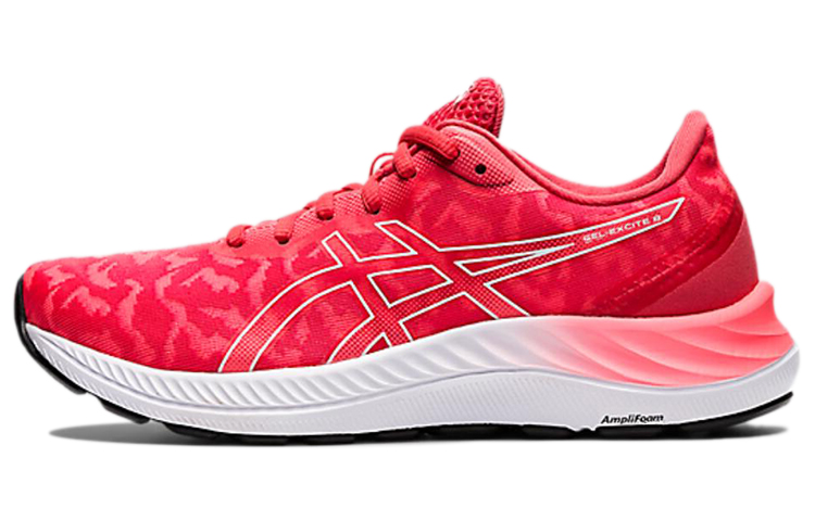 Asics Gel Excite Abrasion Resistant Breathable Low top Running Shoes Women's Red White