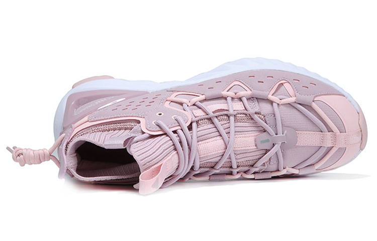 PEAK Cushioning Slip Resistant Abrasion Resistant Support Coverage Mid top Running Shoes Women’s Gray Pink