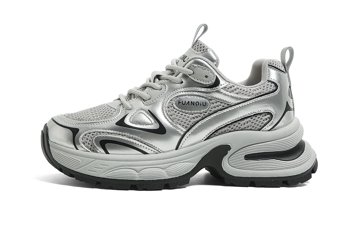 Global HUANQIU Velvet and thickened second cotton, niche design, sweet and cool functions, trendy and versatile, lightweight and comfortable, shock-absorbing, non-slip, wear-resistant, breathable and high-rise, low-top dad shoes, women's style