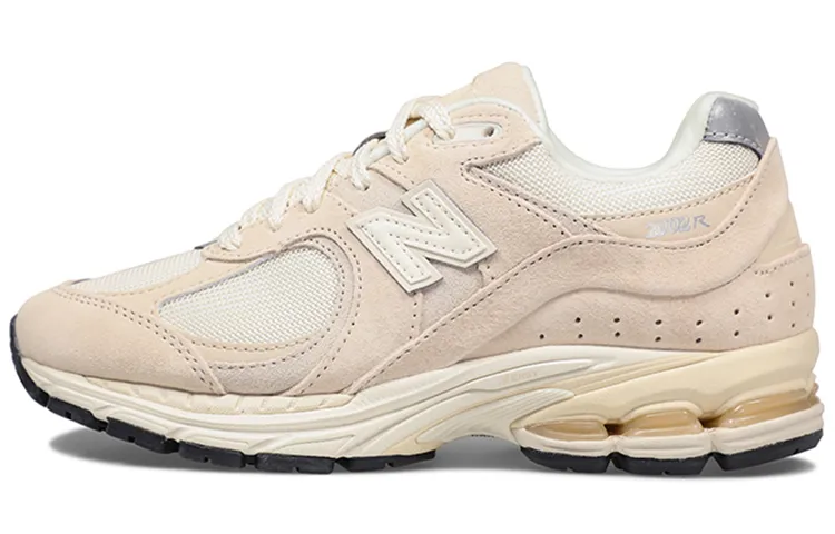 New Balance NB 2002R Leather, Textile Breathable Low top Casual Running Shoes Unisex Beige