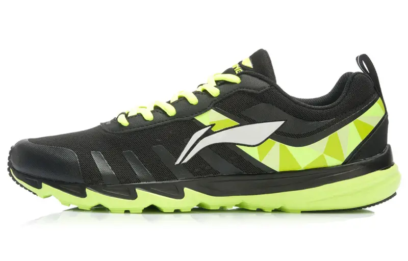 Li Ning Textile, Synthetic Leather Slip Resistant Cushioning Abrasion Resistant Breathable Low top Running Shoes Men's