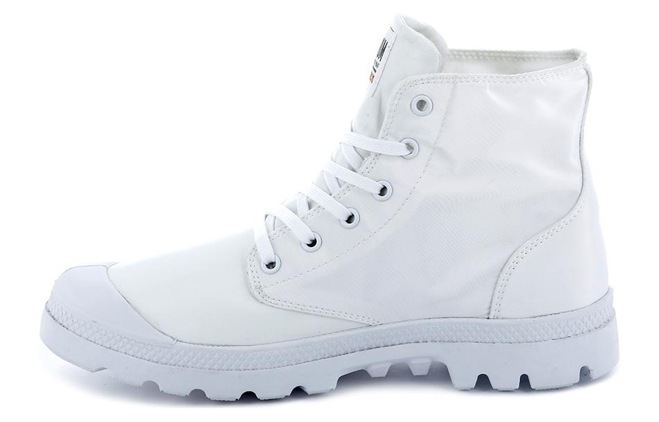Palladium Pampa Waterproof And Wear resistant Crew Outdoor Boots Unisex White