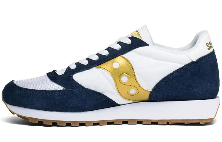 Saucony Jazz Original Low top Running Shoes Women's White Blue Gold