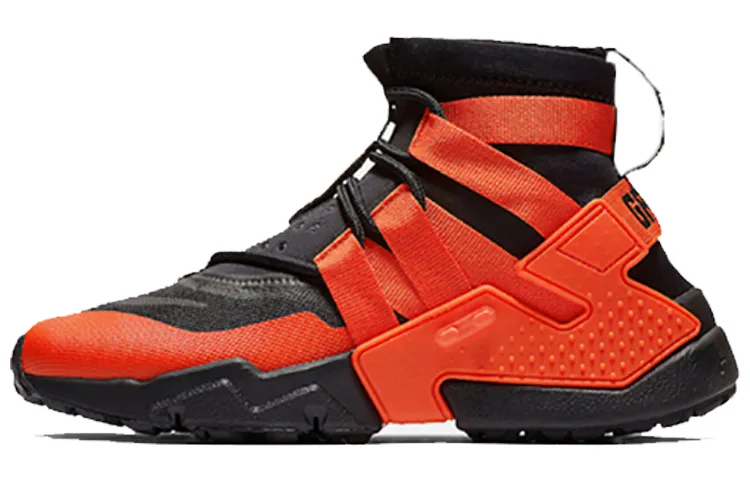 Nike Huarache Gripp Cushioning Lightweight High top Casual Running Shoes Men's Black Red