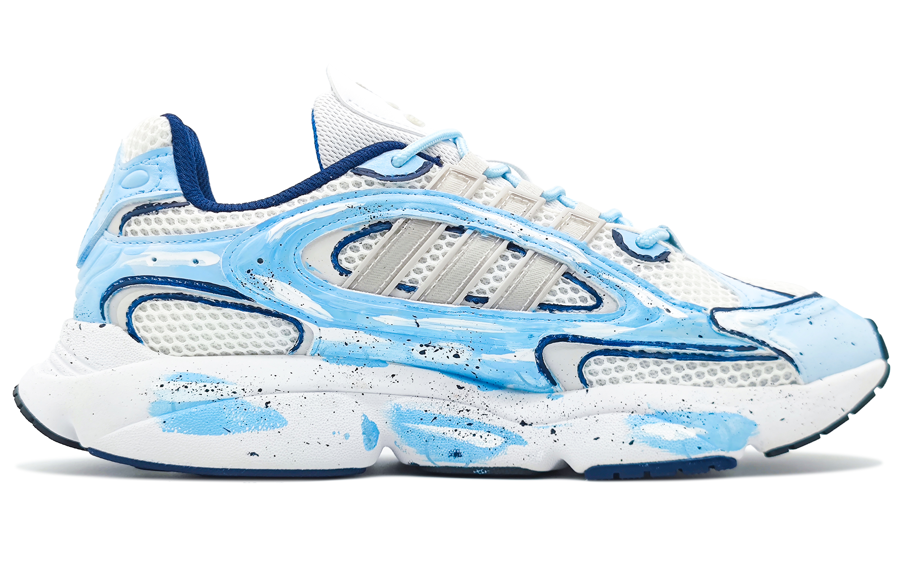 Adidas Originals Ozmillen Slip Resistant Abrasion Resistant Low top Running Shoes Unisex Blue White