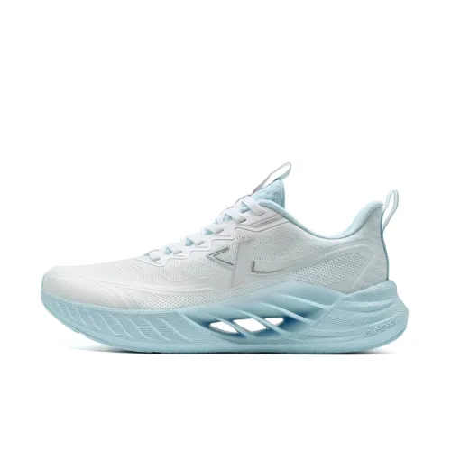 Xtep Hydrogen Wind 8.0 Comfortable and Fashionable Shock Absorbing Breathable Support Rebound Low-top Casual Training Sprint Running Shoes Women's White Blue