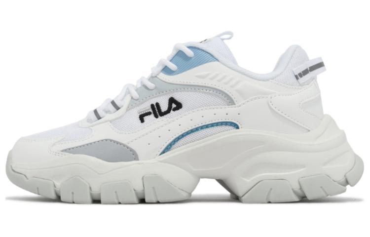 FILA Filament Cushioning, Wear Resistant Low top Chunky Sneakers Women's White Blue