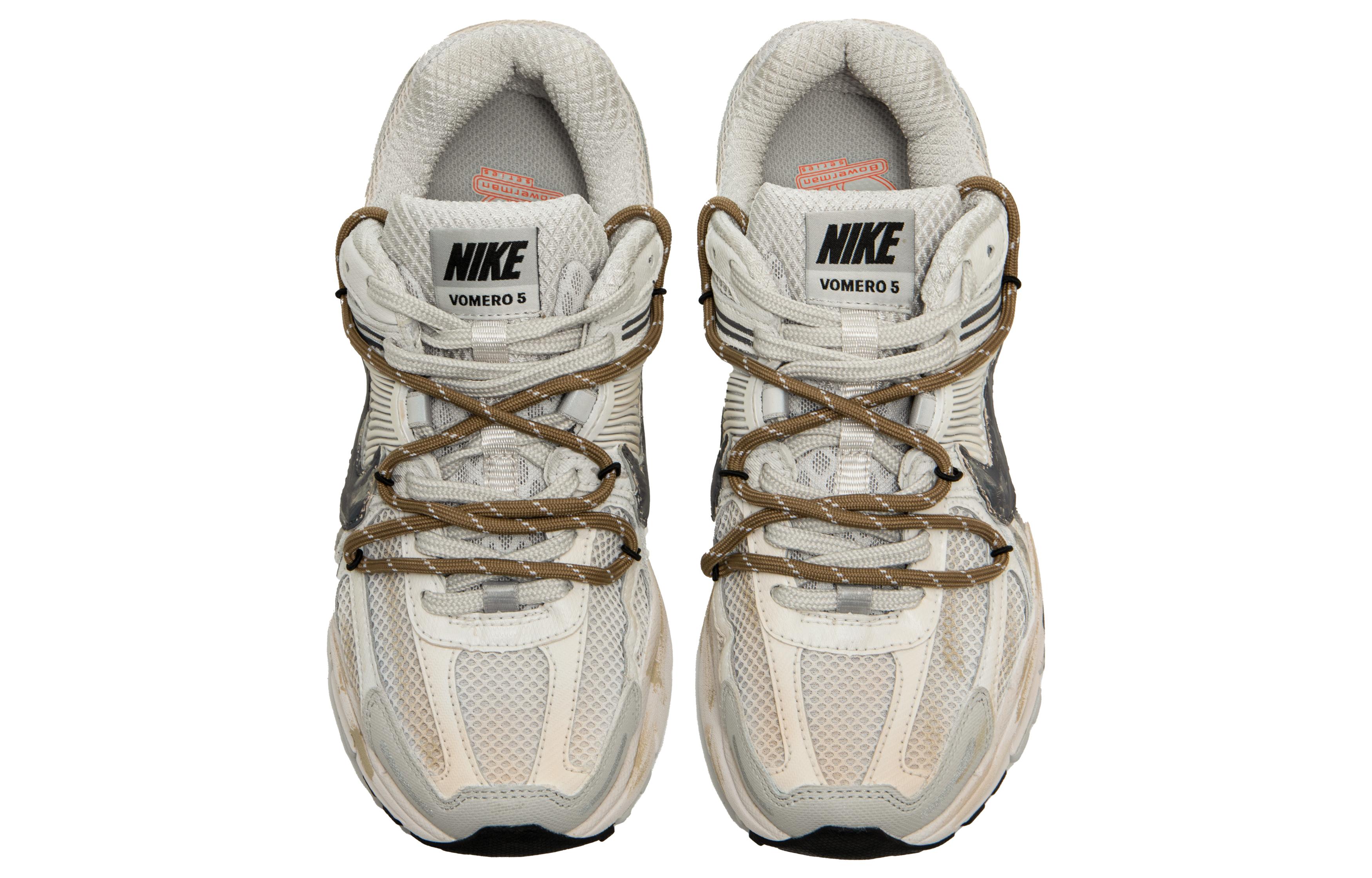 Nike Zoom Vomero 5 Non slip Lightweight Low top Running Shoes Unisex White Brown Gray