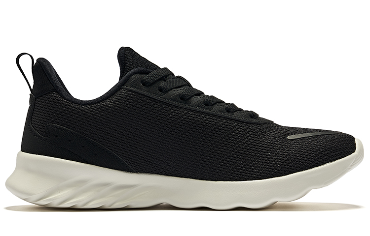 Erke Cushioning Slip Resistant Low top Running Shoes Men’s Black Silver