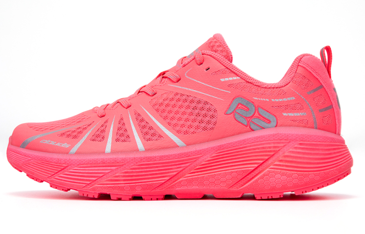 R2 REALRUN Cushioning Slip Resistant Abrasion Resistant Breathable Low top Running Shoes Unisex Neon Red