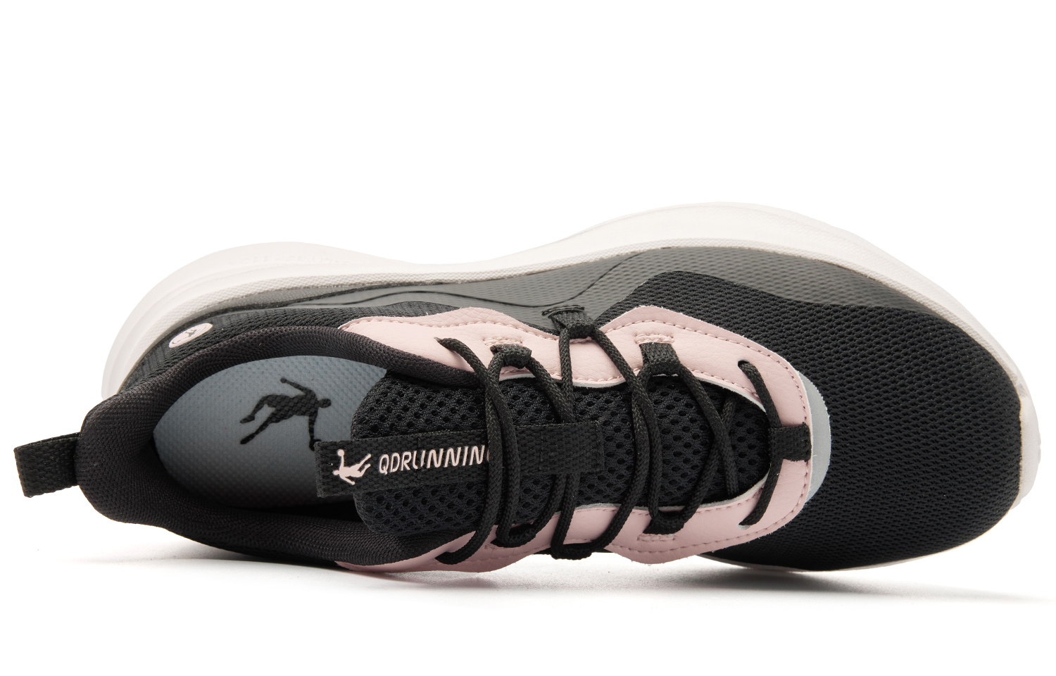 QIAODAN Cushioning Slip Resistant Abrasion Resistant Low top Casual Running Shoes Women’s Black Pink