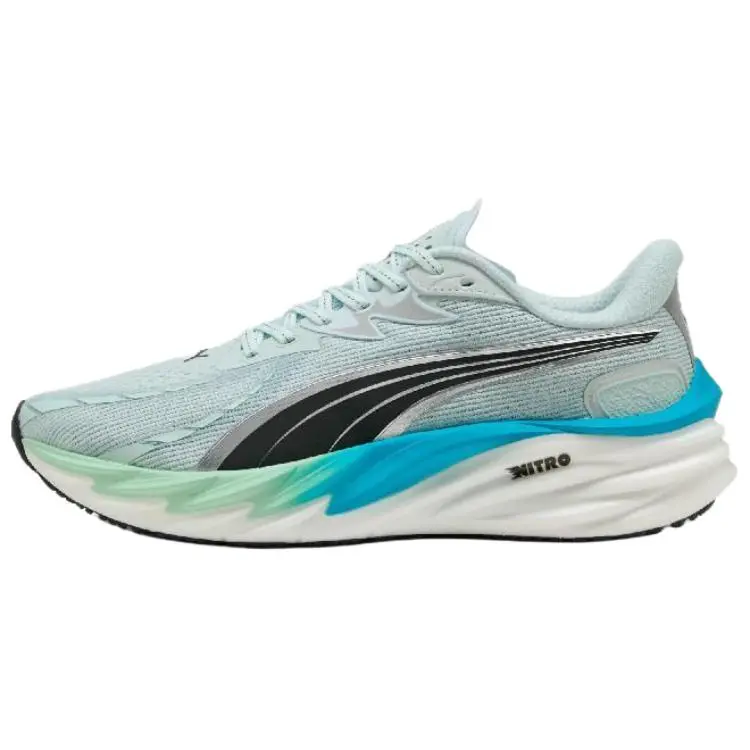 PUMA Velocity NITRO 4 Low top Running Shoes Men's Gray Black Blue