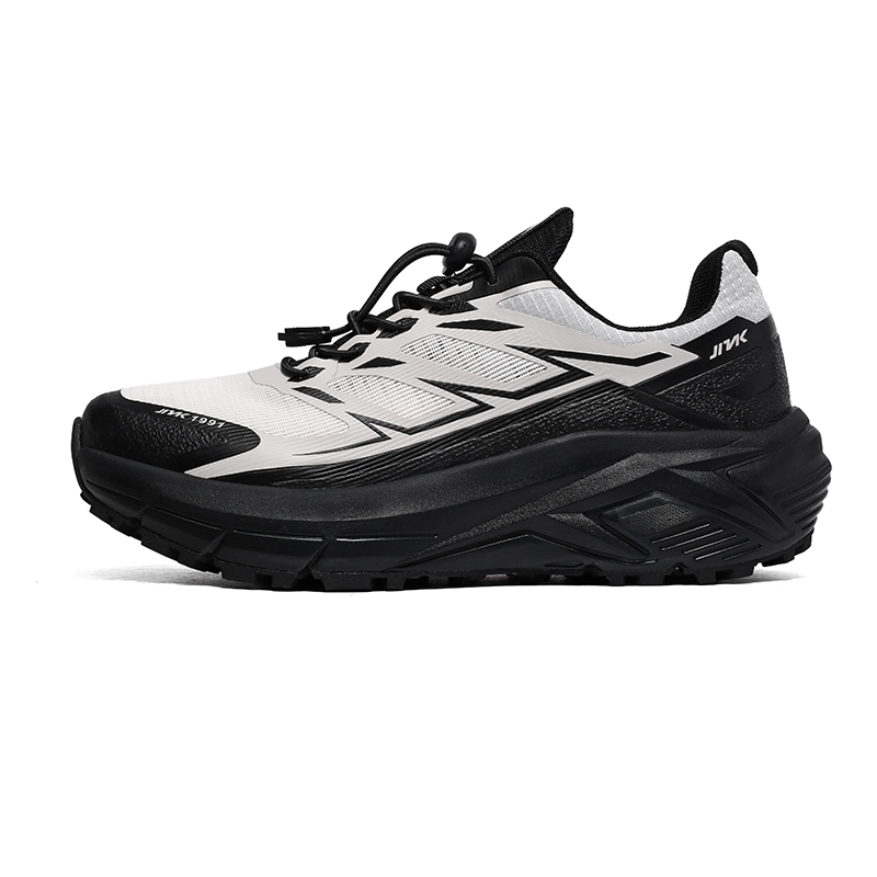 JINLAIKE Cushioning Abrasion Resistant Breathable Low top Outdoor Shoes Unisex Gray Black