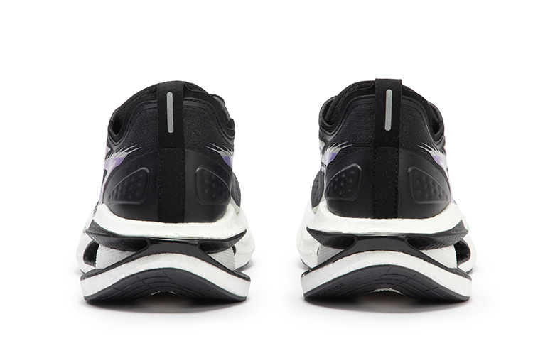 361° Cushioning Slip Resistant Abrasion Resistant Breathable Low top Sprint Running Shoes Men’s Black Purple