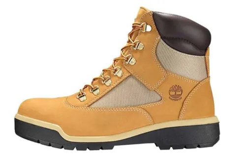 Timberland Field Top Grain Cow Leather Waterproof Abrasion Resistant Cushioning Short Outdoor Boots Men's Wheat