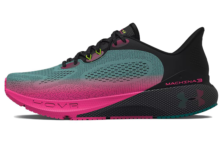 Мужские кроссовки Under Armour HOVR Machina 3 (черно-розовые)