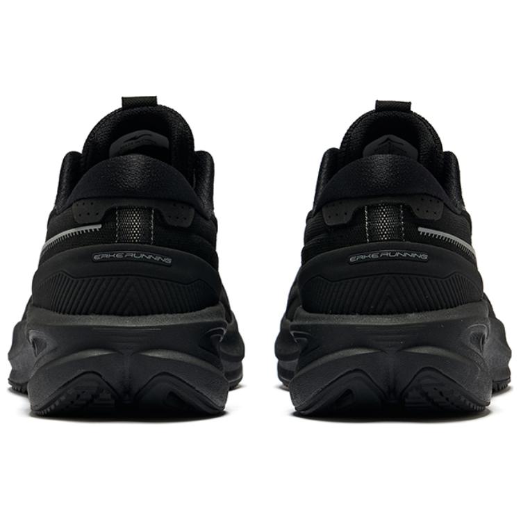 Erke Cushioning Slip Resistant Abrasion Resistant Lightweight Low top Running Shoes Men’s Jet Black