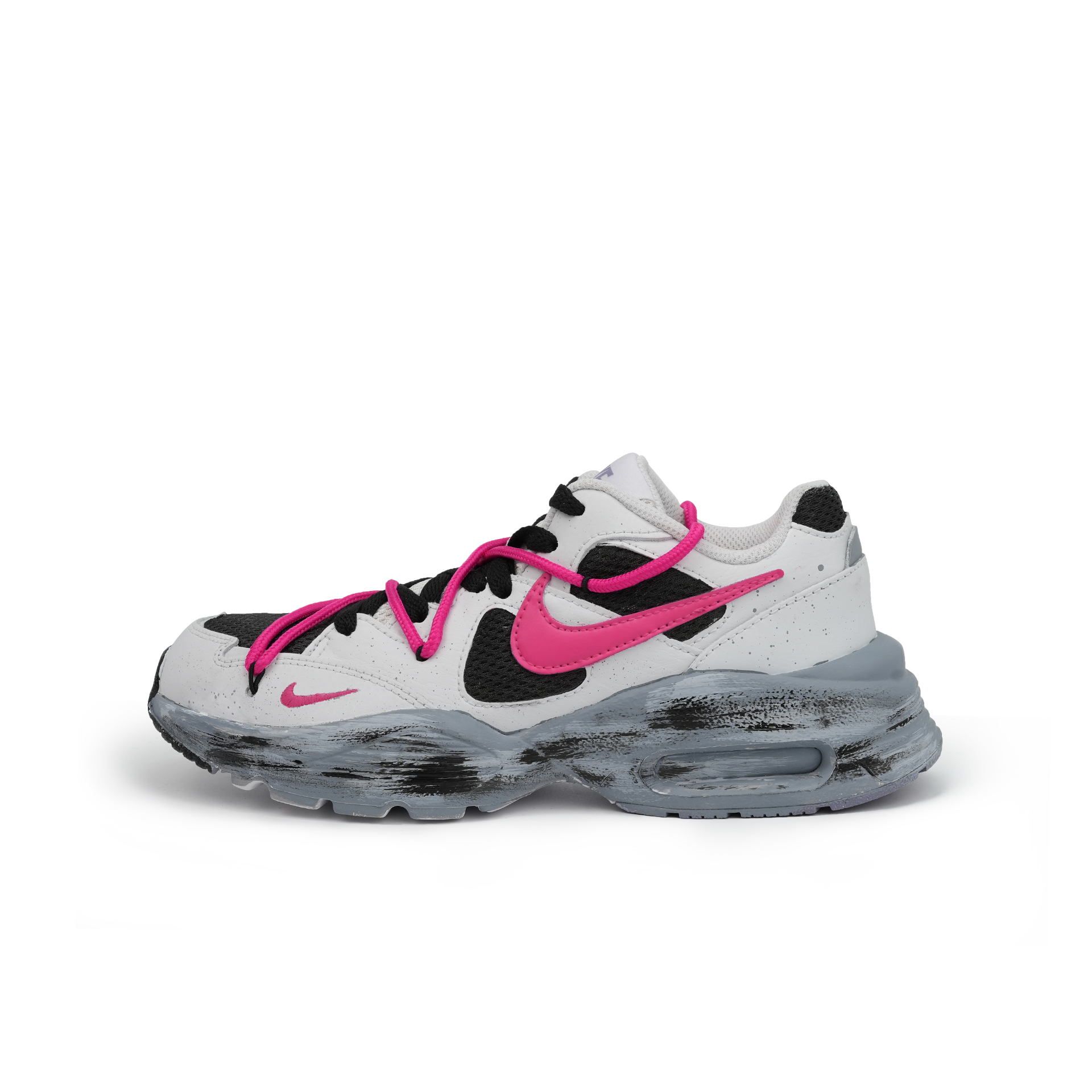 Nike Air Max Fusion Cushioning Abrasion Resistant Breathable Low top Running Shoes Women’s Gray