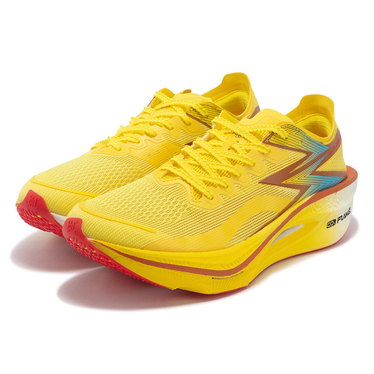 361° Flame 3 Low top Full Length Carbon Plate, Rubber Marathon Sprint Running Shoes Unisex Yellow