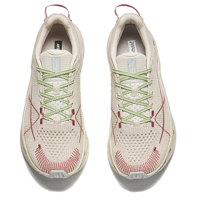 Anta Slip Resistant Abrasion Resistant Low top Running Shoes Women's Beige Red