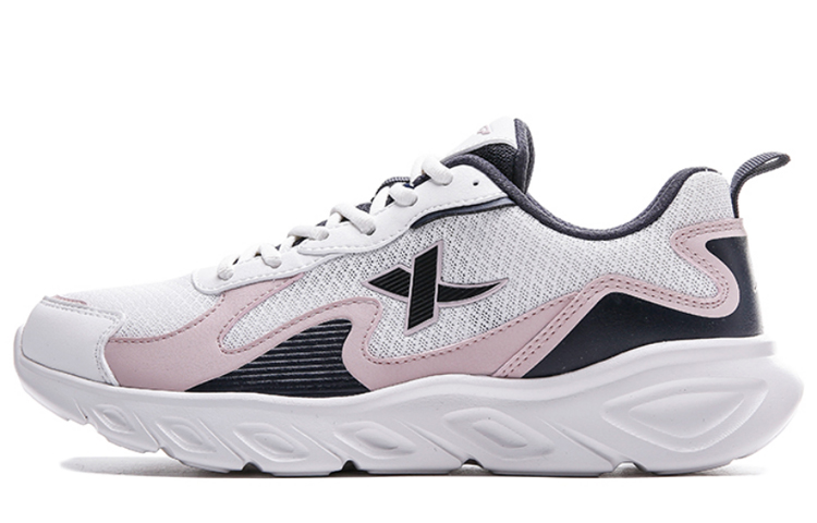 XTEP Breathable And Lightweight Low top Running Shoes Women’s Beige Gray Pink