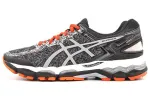 ASICS Gel Kayano 22 Abrasion Resistant Low top Marathon Long Distance Running Shoes Men's Black Silver Orange