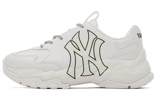 MLB Big Ball Chunky Height Increasing Low top Chunky Sneakers Unisex Ivory White