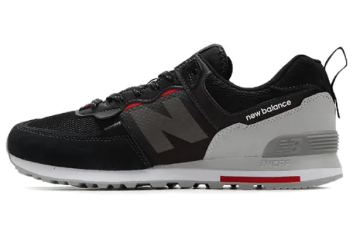 New Balance 574 Shoes Black/Grey/Red